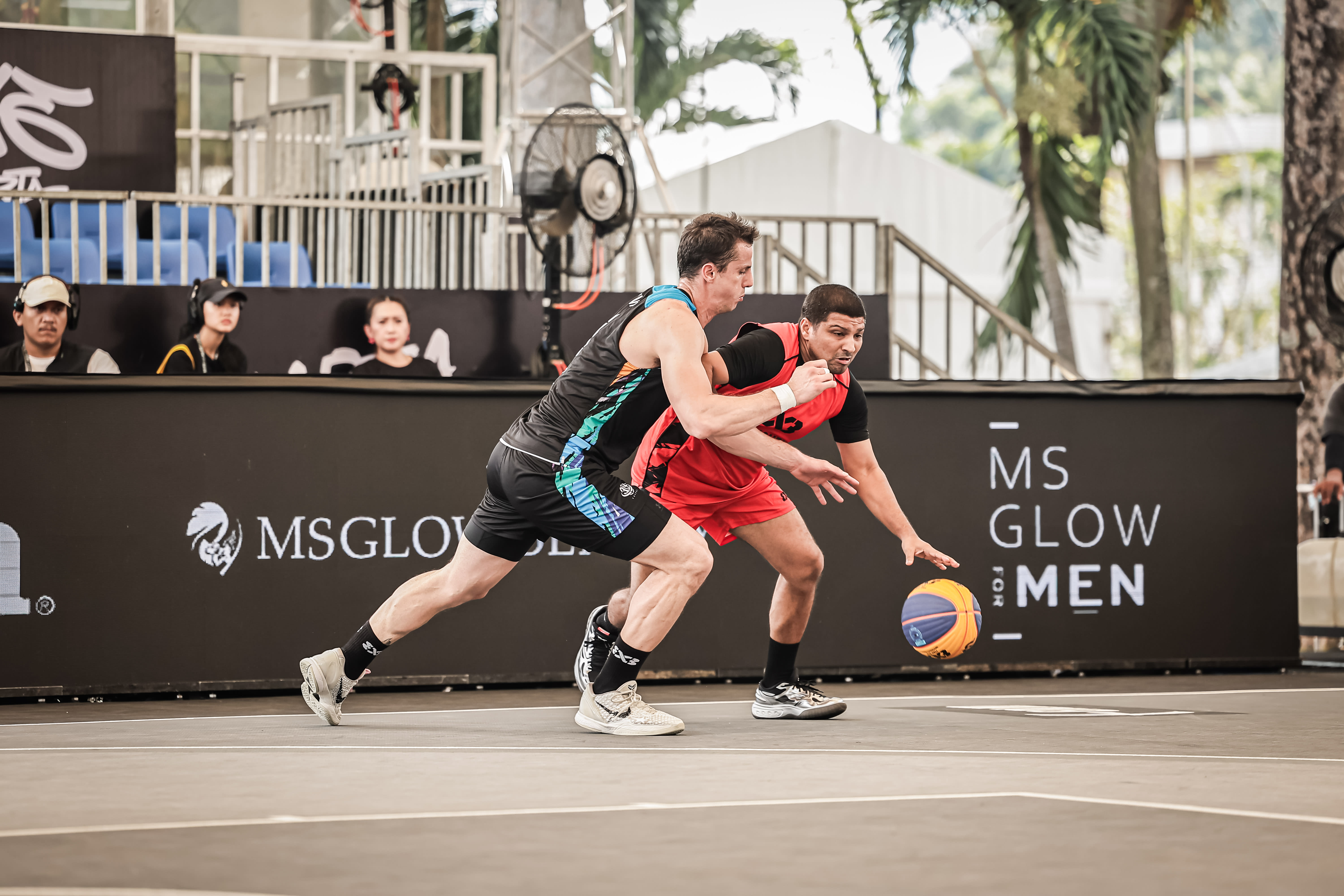 3x3 basketball players competing at international event